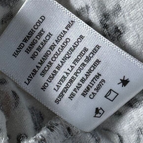 Rails Cara White Mocha Leopard Print Linen Blend Tee Shirt Sz M - Picture 8 of 8